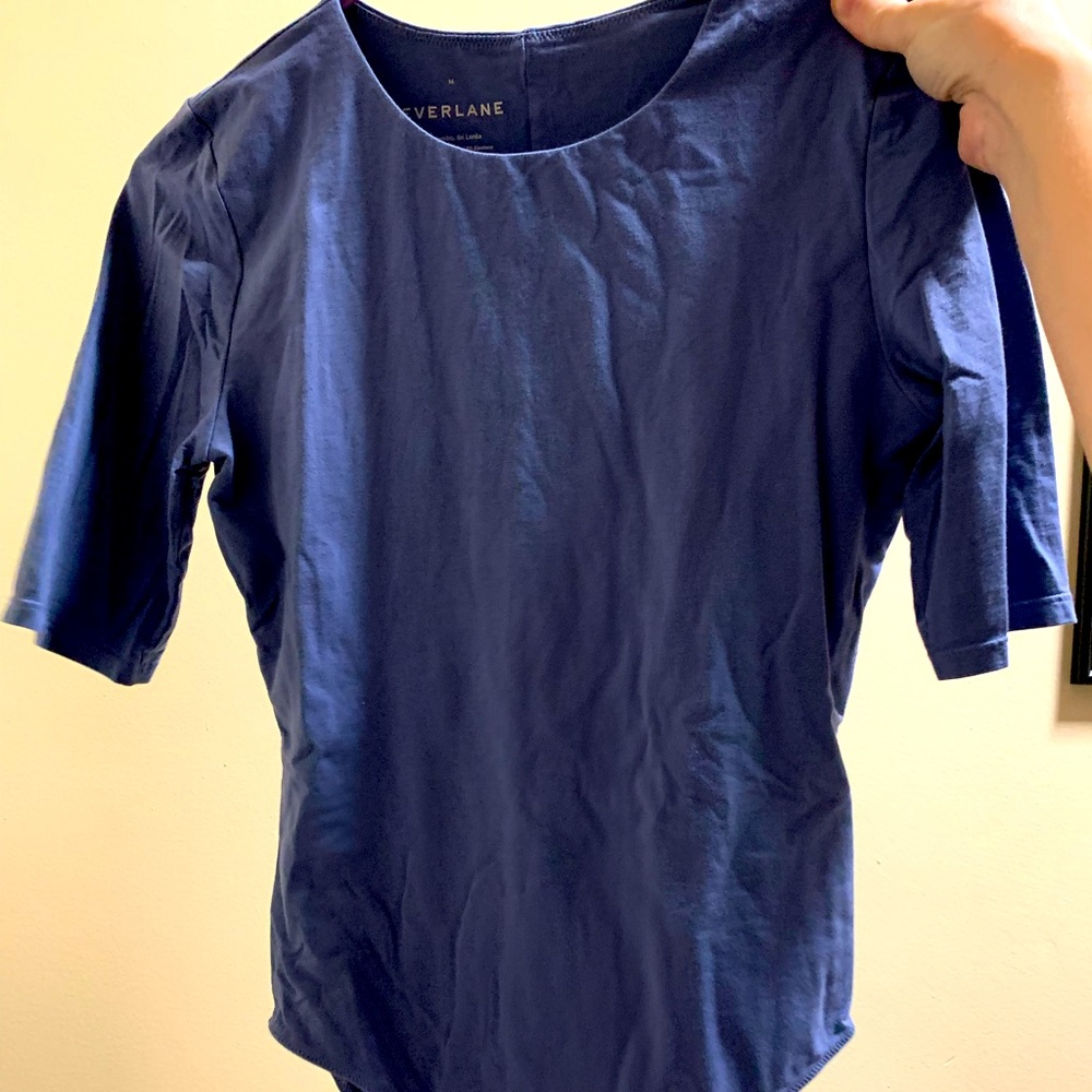 Blue Everlane bodysuit size medium